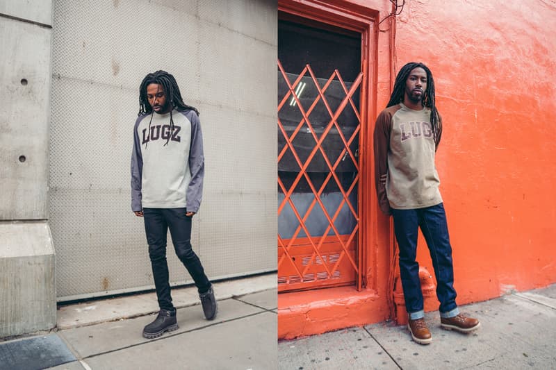 Lugz Launches Holiday 2019 Apparel Collection Will Smith Snoop Dogg mid-late 90s style adventure Varsity fleece hoodie Icon fleece crewneck embroidered classic Lugz oval logo First Pitch raglan long sleeve and the Explorer t-shirt boots Fall Winter 2019 collection