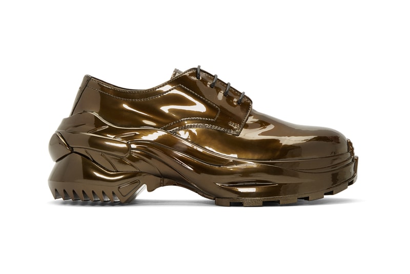 maison margiela cross ridge sole loafer derby buy cop purchase bronze riace dull grey release information ssense chunky formal sneaker