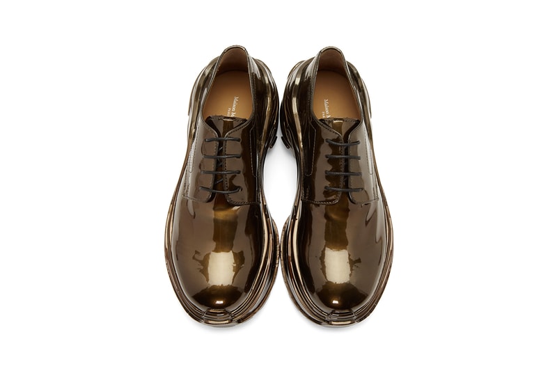 maison margiela cross ridge sole loafer derby buy cop purchase bronze riace dull grey release information ssense chunky formal sneaker
