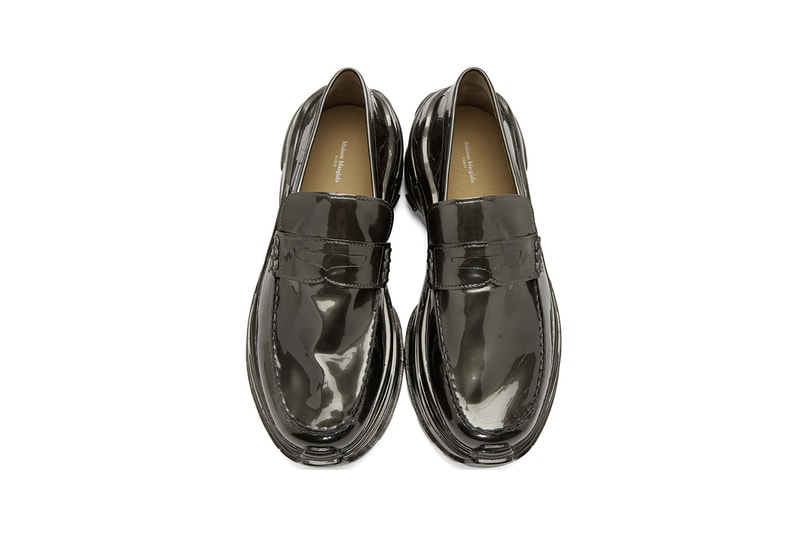 maison margiela cross ridge sole loafer derby buy cop purchase bronze riace dull grey release information ssense chunky formal sneaker