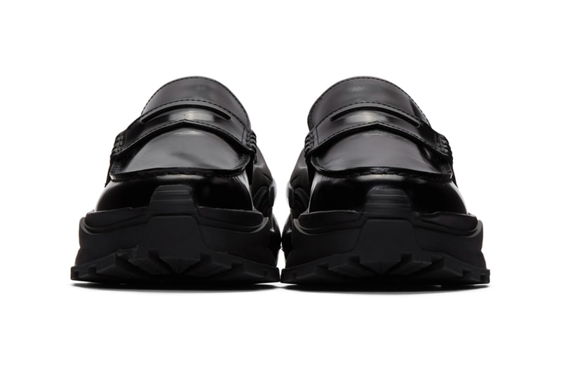 Maison Margiela Black Cross Loafers derby dress shoes footwear sneakers trainers runners leather penny atelier made in italy kicks sartorial bespoke polished reconstruction reworked