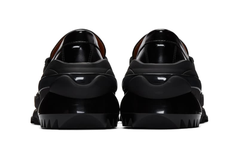 Maison Margiela Black Cross Loafers derby dress shoes footwear sneakers trainers runners leather penny atelier made in italy kicks sartorial bespoke polished reconstruction reworked