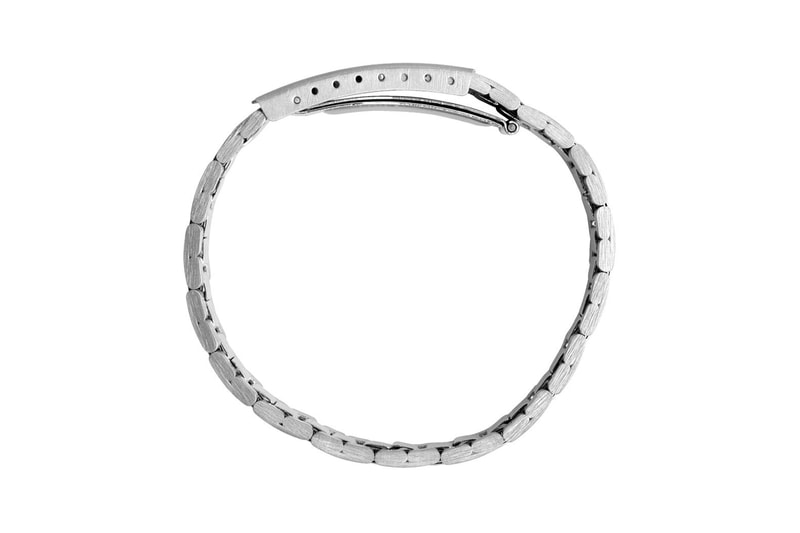 Maison Margiela Silver Oyster Watch Strap Bracelet steel accessories lifestyle flip clasp number 11 eleven john galliano design martin link spring bar logo micro adjustable belt fastened