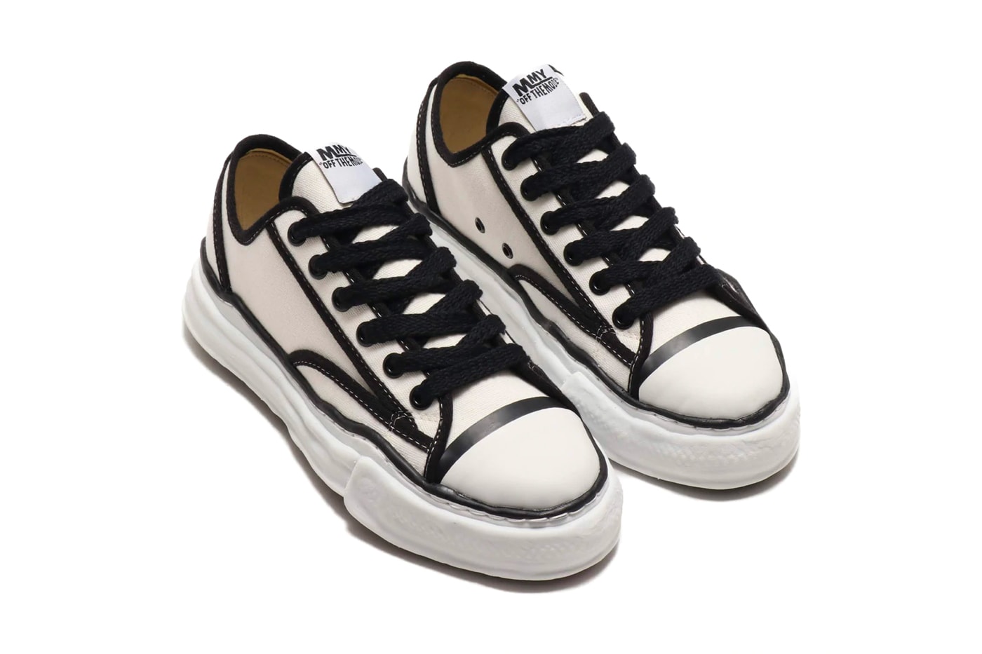 Maison Mihara Yasuhiro OG Sole Sneakers White black multi color sneakers shoes footwear kicks runners trainers original chunky thick melting canvas piping japanese spring summer 2020