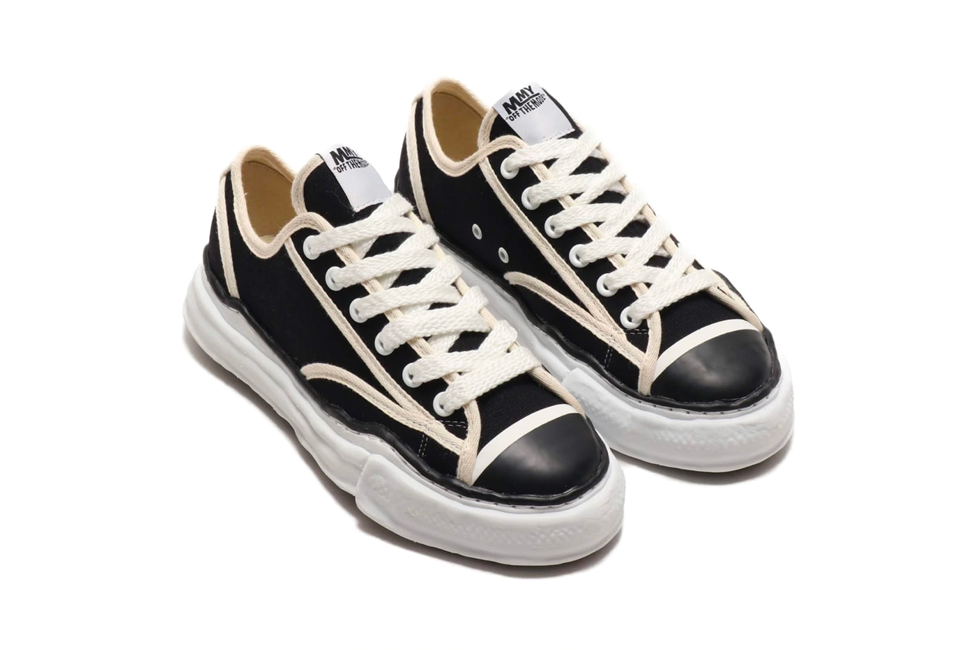 Maison Mihara Yasuhiro OG Sole Sneakers White black multi color sneakers shoes footwear kicks runners trainers original chunky thick melting canvas piping japanese spring summer 2020