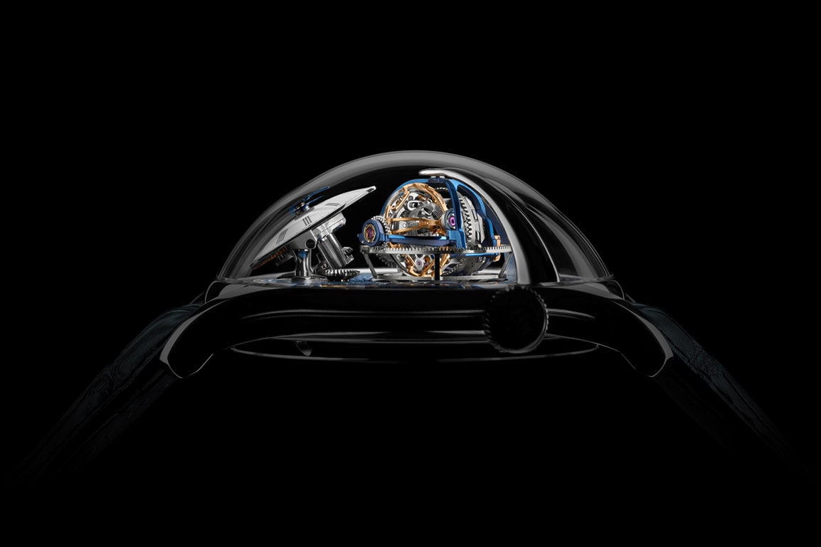 MB&F Legacy Machine Thunderdome Watch Info Tourbillon watchmaking wristwatches luxury escapement power reserve platinum 