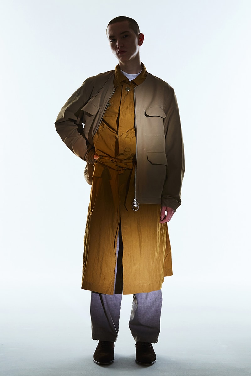 MEANSWHILE Spring Summer 2020 Collection lookbook functionality utility noragi mao collar jacket outerwear mid layers styling japanese made in japan journey adventure travel