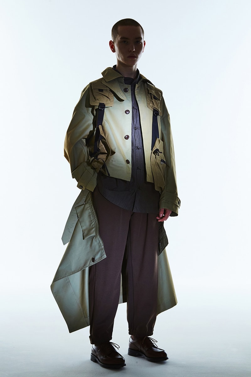 MEANSWHILE Spring Summer 2020 Collection lookbook functionality utility noragi mao collar jacket outerwear mid layers styling japanese made in japan journey adventure travel