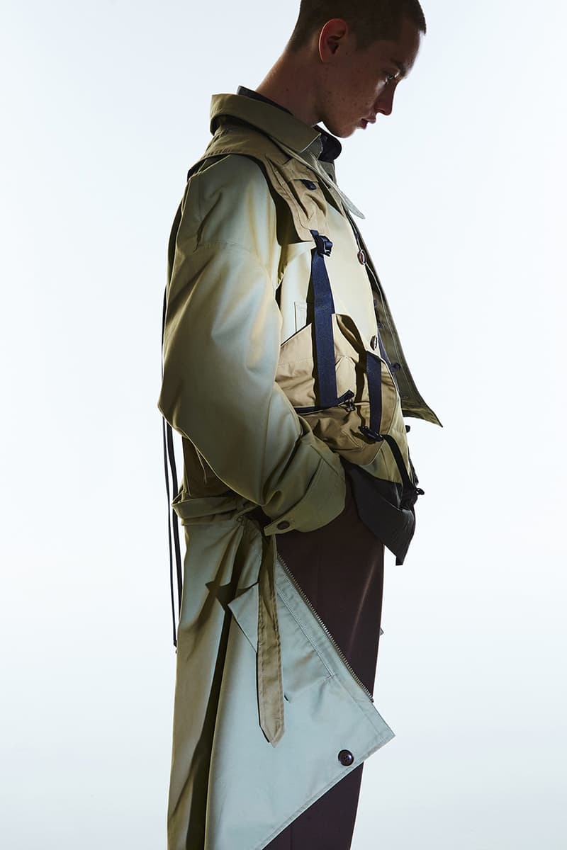 MEANSWHILE Spring Summer 2020 Collection lookbook functionality utility noragi mao collar jacket outerwear mid layers styling japanese made in japan journey adventure travel