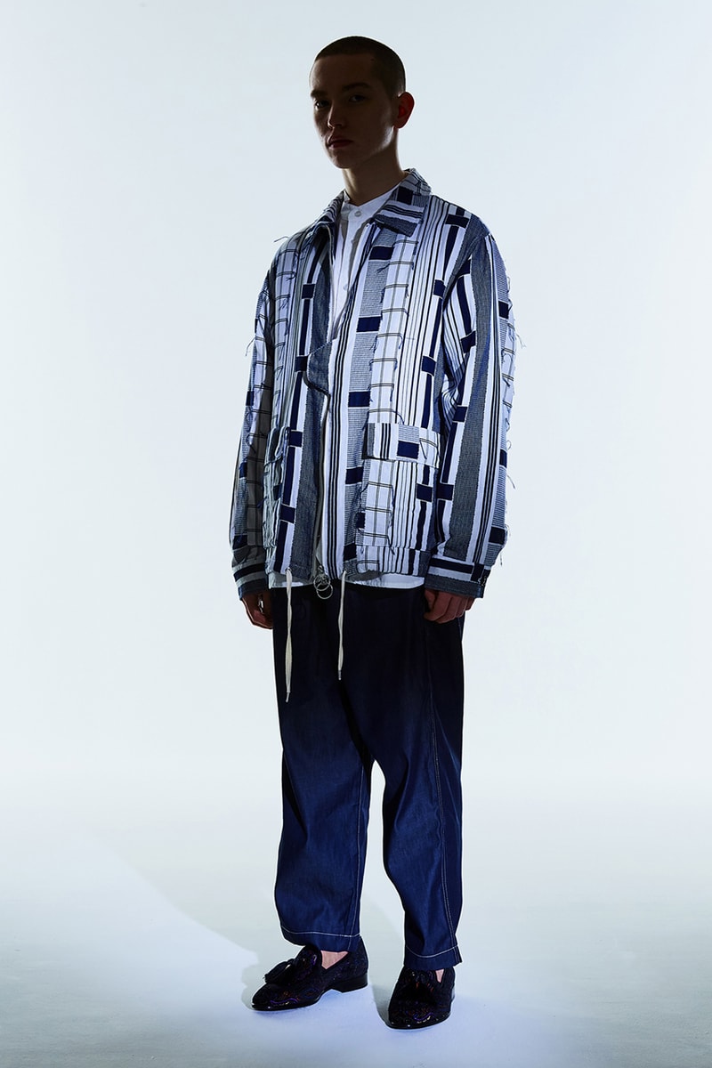 MEANSWHILE Spring Summer 2020 Collection lookbook functionality utility noragi mao collar jacket outerwear mid layers styling japanese made in japan journey adventure travel