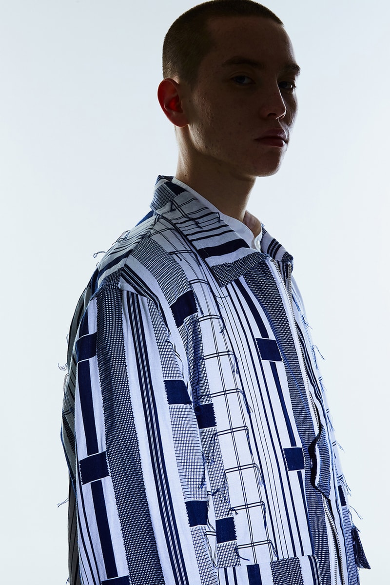 MEANSWHILE Spring Summer 2020 Collection lookbook functionality utility noragi mao collar jacket outerwear mid layers styling japanese made in japan journey adventure travel