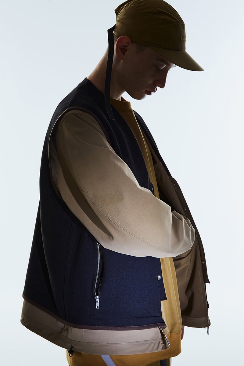 MEANSWHILE Spring Summer 2020 Collection lookbook functionality utility noragi mao collar jacket outerwear mid layers styling japanese made in japan journey adventure travel