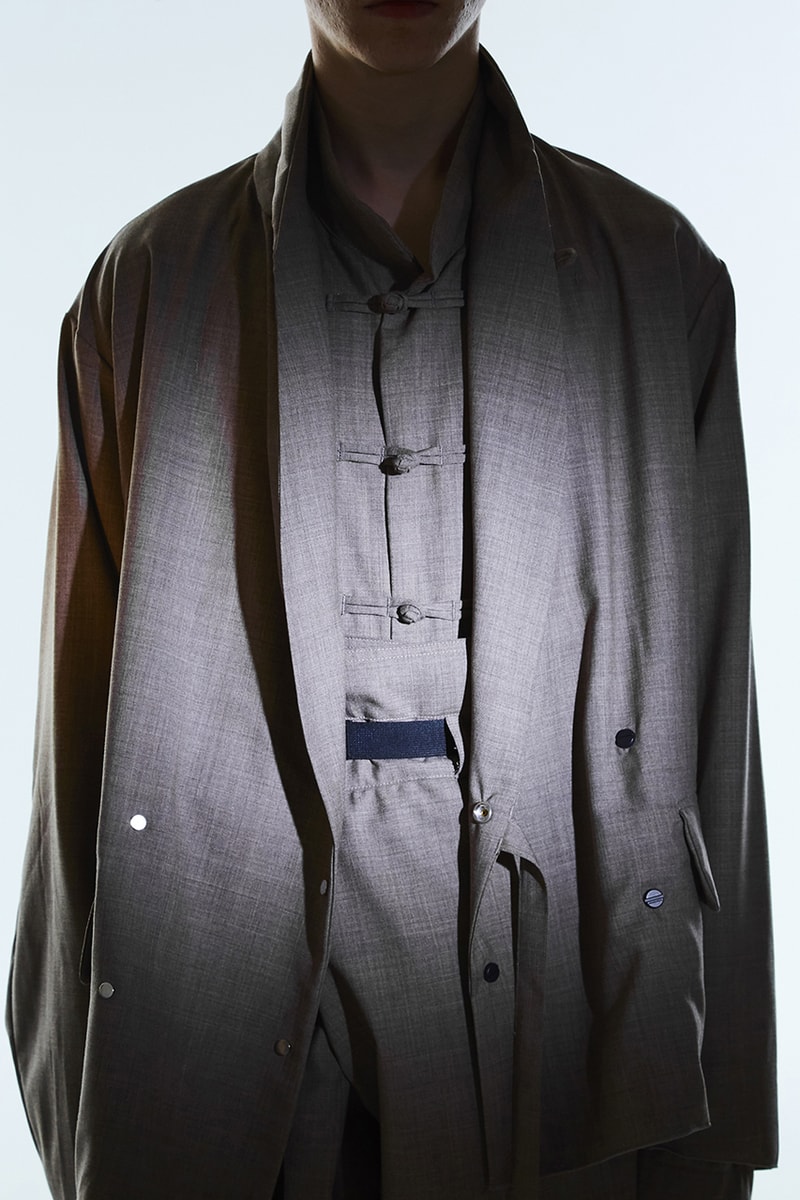 MEANSWHILE Spring Summer 2020 Collection lookbook functionality utility noragi mao collar jacket outerwear mid layers styling japanese made in japan journey adventure travel