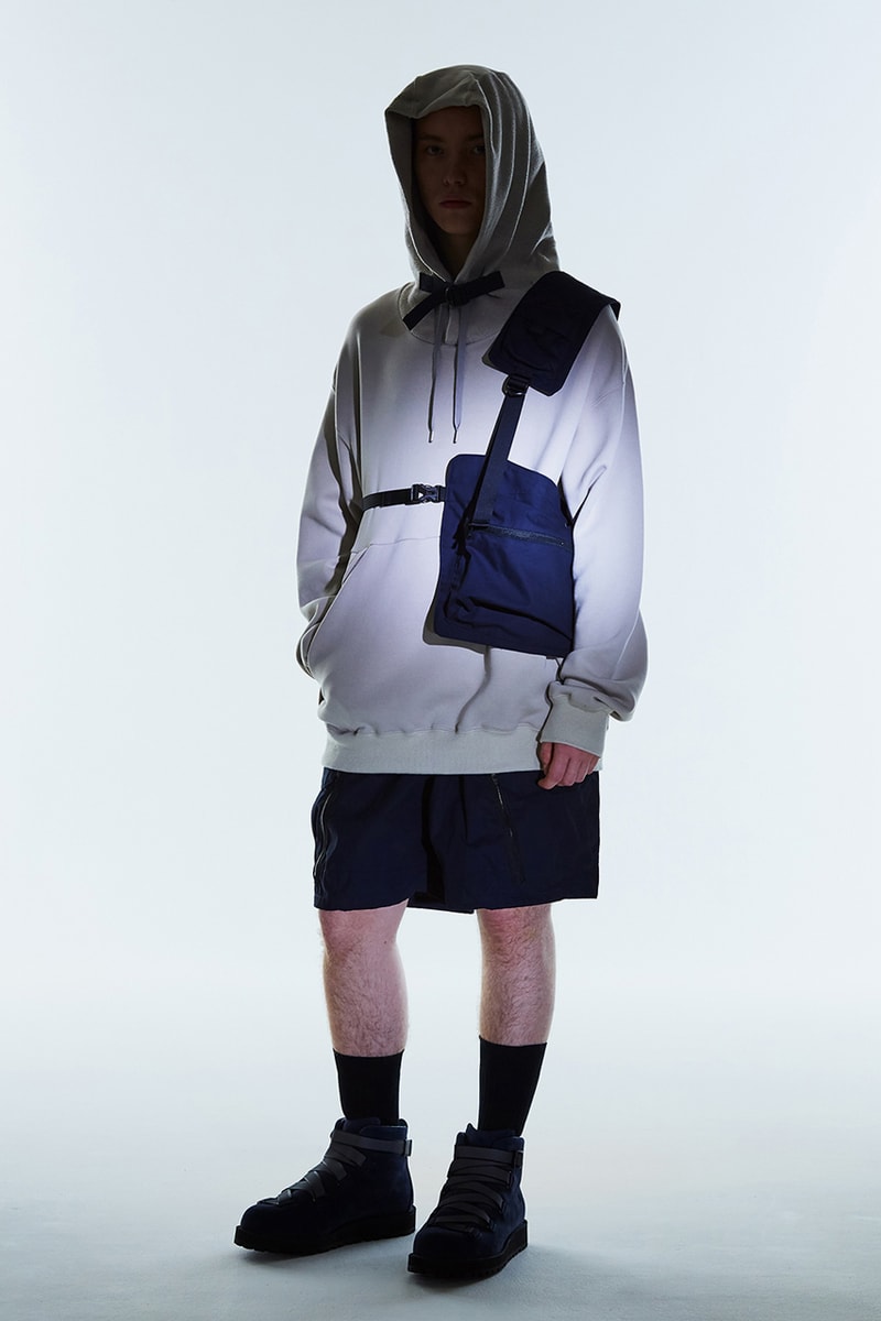 MEANSWHILE Spring Summer 2020 Collection lookbook functionality utility noragi mao collar jacket outerwear mid layers styling japanese made in japan journey adventure travel