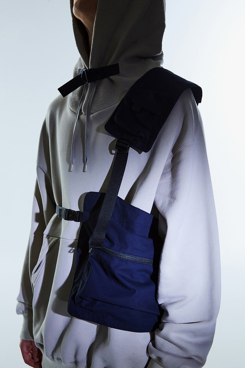 MEANSWHILE Spring Summer 2020 Collection lookbook functionality utility noragi mao collar jacket outerwear mid layers styling japanese made in japan journey adventure travel