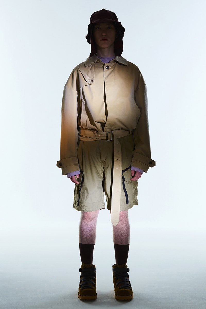 MEANSWHILE Spring Summer 2020 Collection lookbook functionality utility noragi mao collar jacket outerwear mid layers styling japanese made in japan journey adventure travel