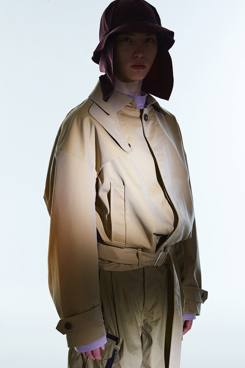 MEANSWHILE Spring Summer 2020 Collection lookbook functionality utility noragi mao collar jacket outerwear mid layers styling japanese made in japan journey adventure travel