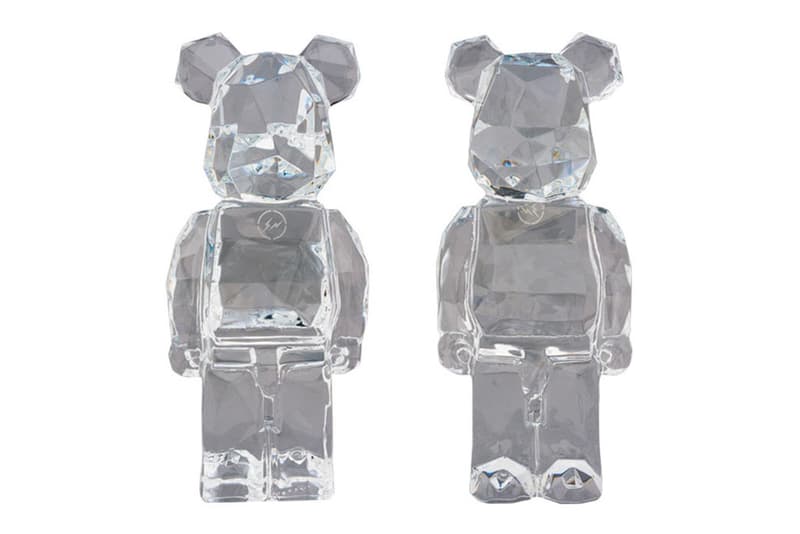 Baccarat fragment design Medicom Toy Plus BEARBRICK 100 400 hiroshi fujiwara japanese toys accessories figures collectibles geometric polygon standing clear crystal logo brand