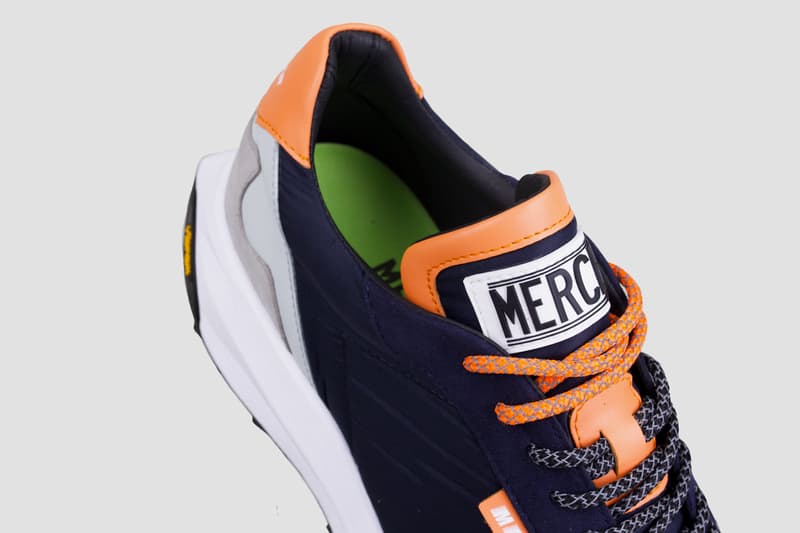 Mercer Amsterdam Vibram Racer OnSteam Vegan Leather Navy Blue Orange Gray Reflective