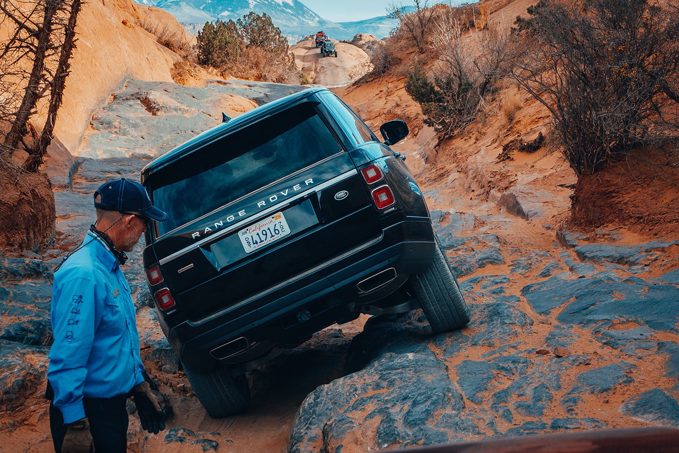 Land Rover Adventure Experience Moab Utah Info  Range Rover SUVs Luxury travel Discovery rock-crawling off-roading canyonlands 