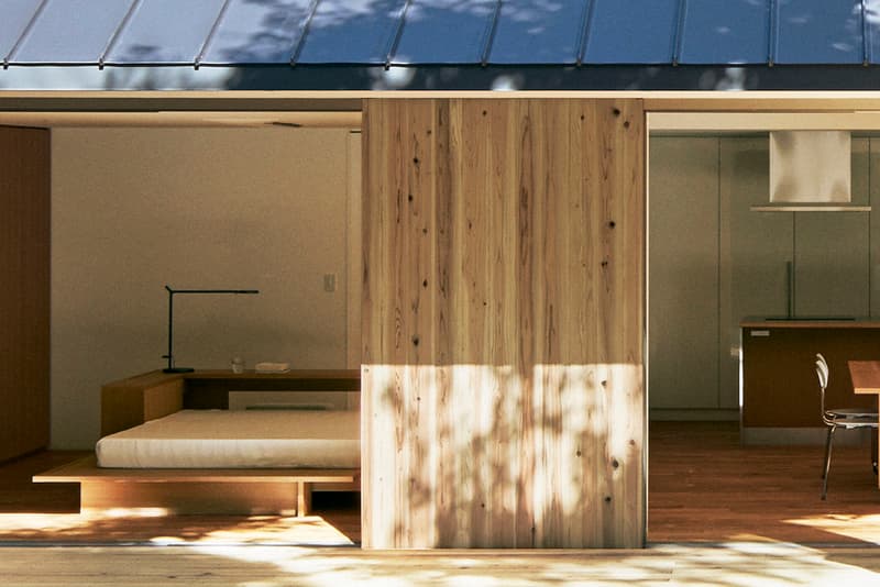 MUJI Debuts Minimal Tiny Home Yō no Ie House wood deck architecture japan japanese homegoods design prefabricated