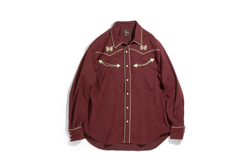 NEEDLES Butterfly-Embroidered Cowboy Shirt Nepenthes Japan Shirts Western