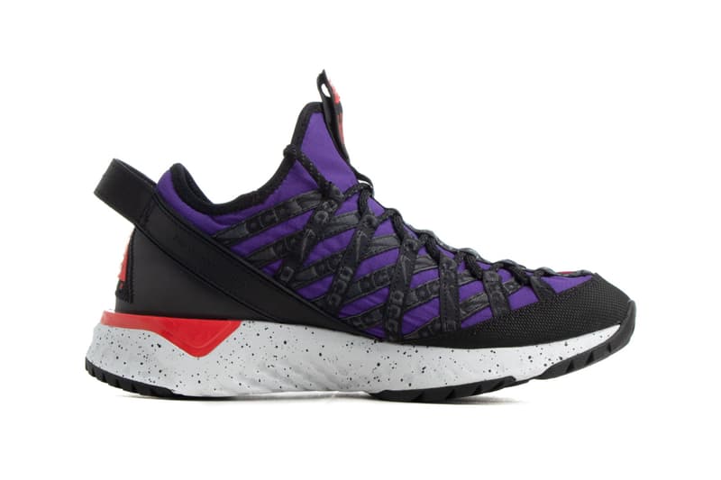 nike acg react terra gobe barely volt university gold noble red habanero court purple colorway colorblocked mismatched sneakers release