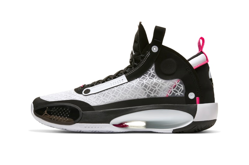 Air Jordan 34 PF Chinese New Year monochromatic black white pink Eclipse Plate Pebax zoom air footwear shoes sneakers kicks runners trainers basketball fall winter 2019 AJ XXXIV