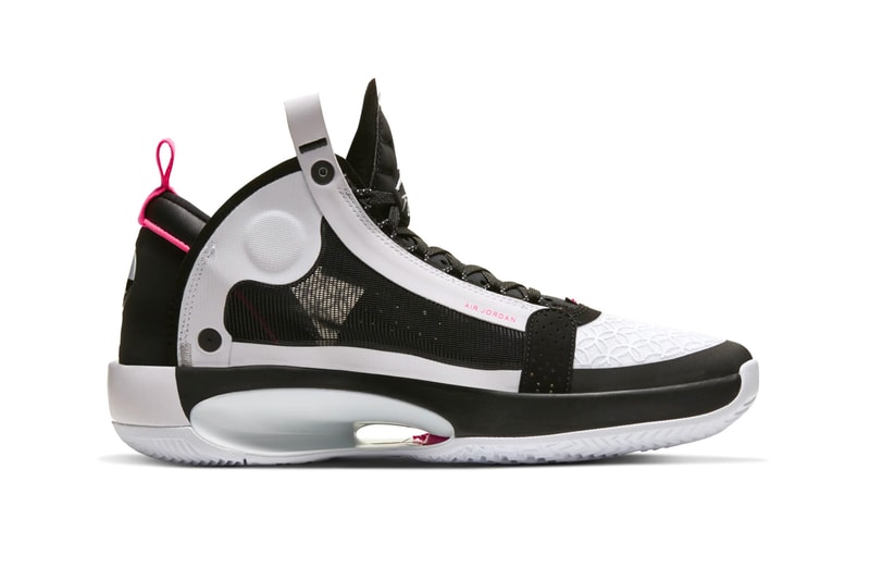 Air Jordan 34 PF Chinese New Year monochromatic black white pink Eclipse Plate Pebax zoom air footwear shoes sneakers kicks runners trainers basketball fall winter 2019 AJ XXXIV