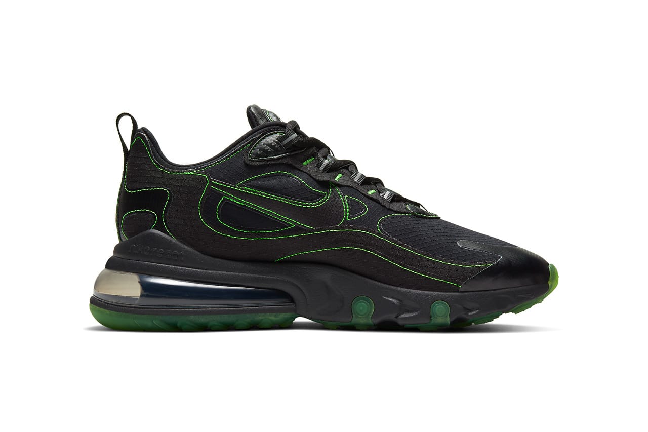 nike air max 270 black and lime green