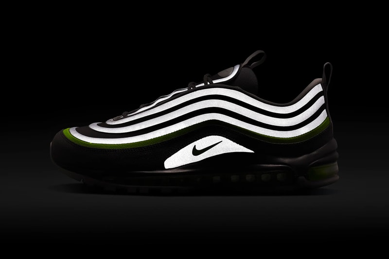 Nike Air Max 97 Utility Thunder Gray Electric Green Moon Particle Atmosphere Gray shoes sneakers runners footwear trainers kicks 1997 silhouette reflective 3M sporty BQ5615 002