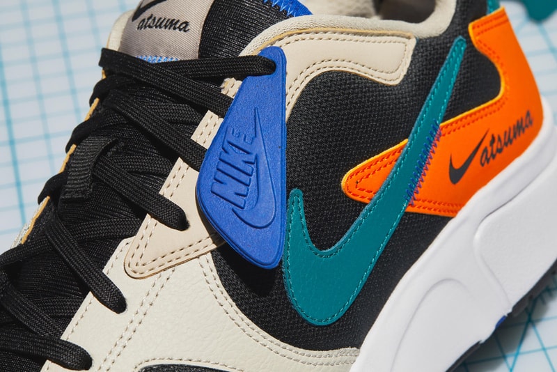 nike atsuma material waste efficiency tan black teal green blue orange white release date info photos price 