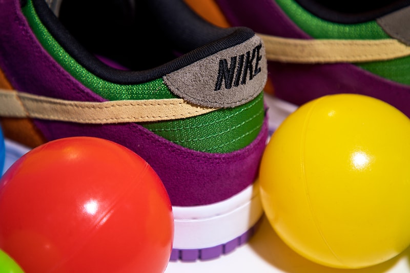 nike dunk low viotech release closer look release info ct5050-500 buy cop purchase raffle details orange purple green black white red blue