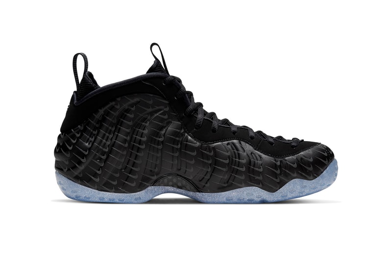 nike air foamposite one reflective swooshes print black blue beyond metallic silver CV0369 001 release date info photos price