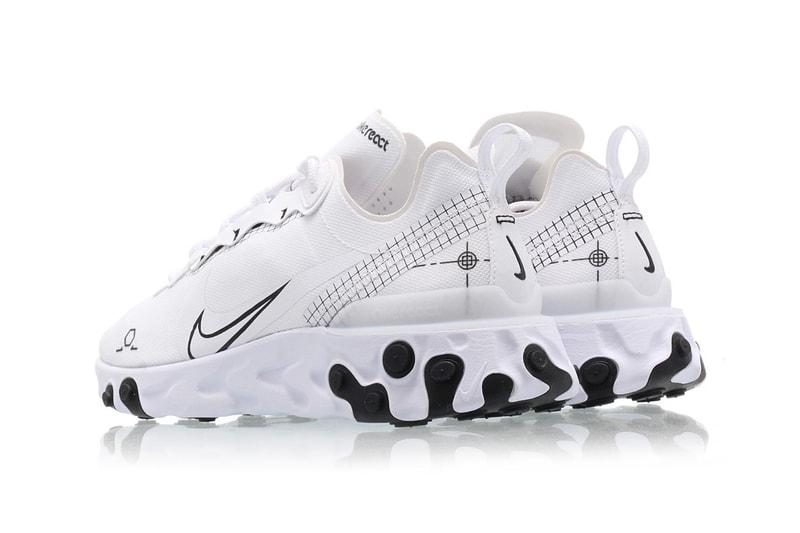 nike react element 55 white black schematic cu3009 100 release date info photos price