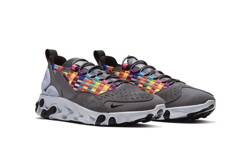 nike react sertu iron grey black light smoke AT5301 004 woven multicolor release date info photos price