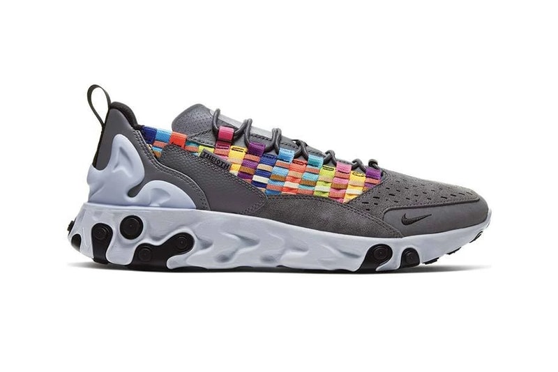nike react sertu iron grey black light smoke AT5301 004 woven multicolor release date info photos price