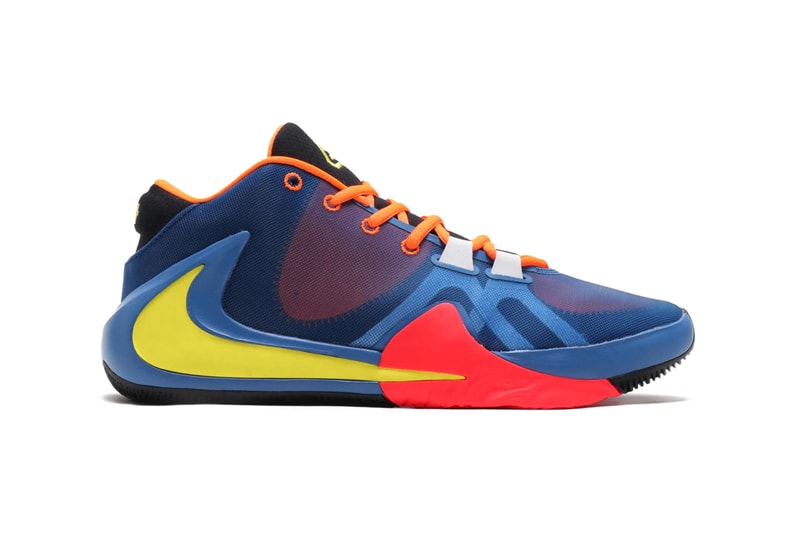 NIKE ZOOM FREAK 1 MULTI TOTAL ORANGE DYNAMIC YELLOW BLACK SPRING 2020 ct8476 800 sneakers footwear kicks shoes runners trainers basketball Giannis Antetokounmpo Release Info Date Price Buy