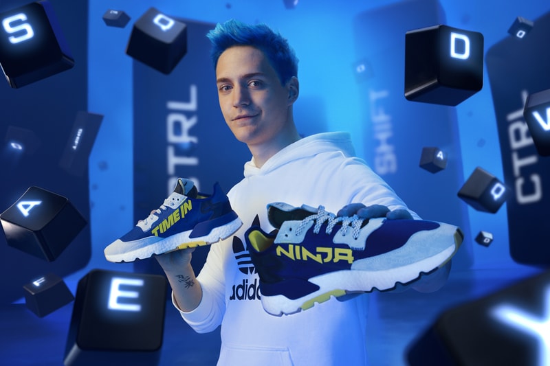 ninja tyler blevens adidas originals nite jogger time in fortnite blue grey yellow white fv6404 release date info photos price