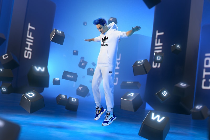 ninja tyler blevens adidas originals nite jogger time in fortnite blue grey yellow white fv6404 release date info photos price
