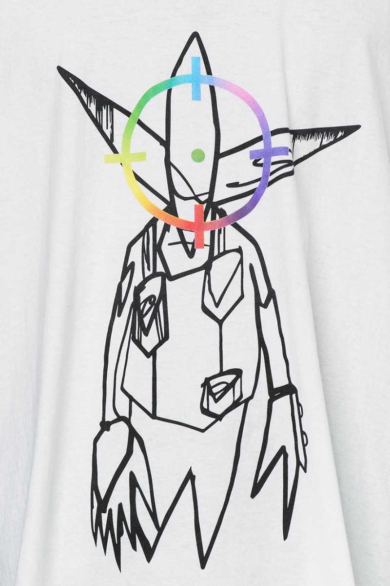 Off-White™ c/o Futura Alien Short Sleeve Over T-Shirt Pre-Order Live Closer Look Drop Information Virgil Abloh FL-001 Figure Cross Design