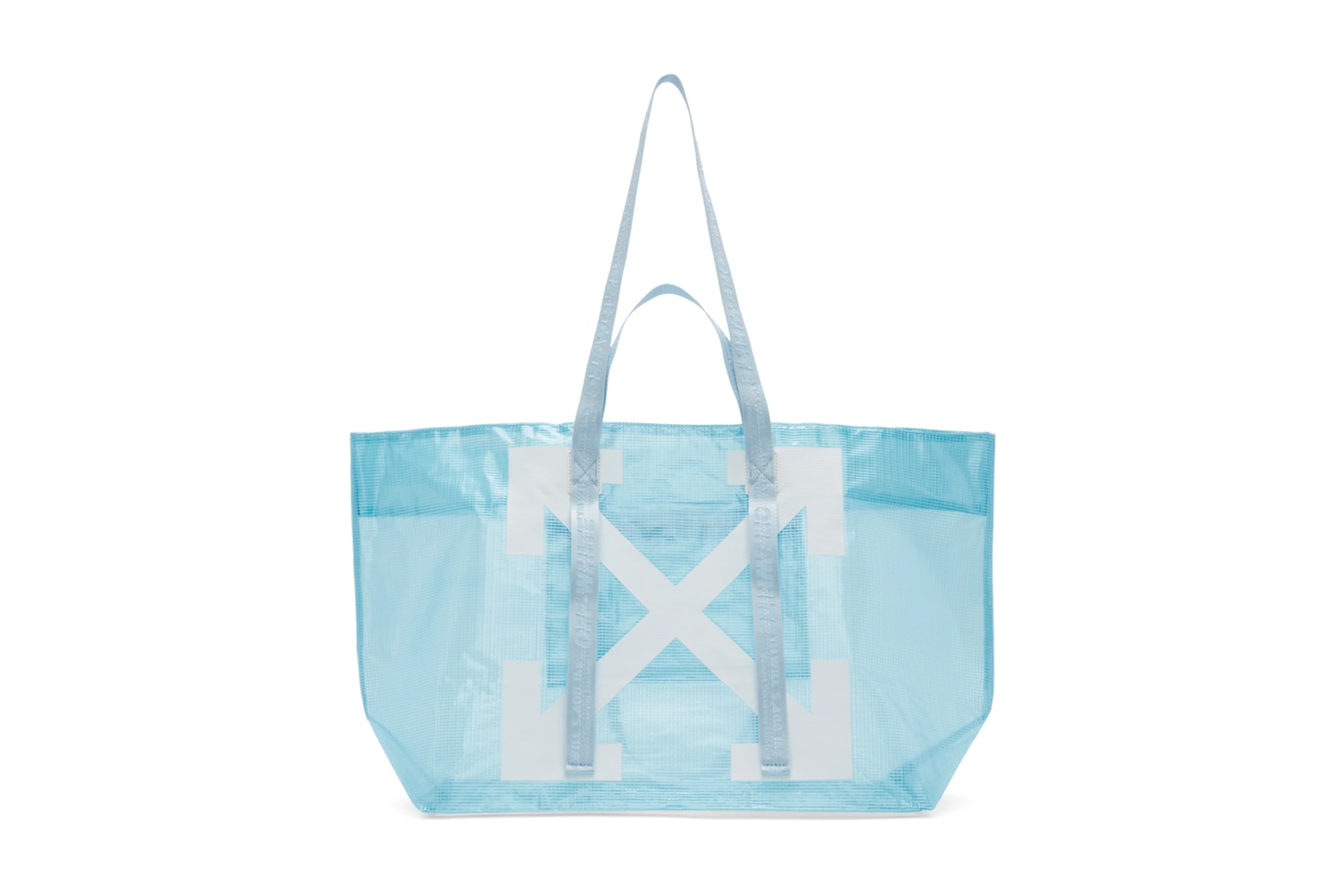 Off-White Arrows Commercial Tote Bags Release  PVC accessories Canvas Tote 