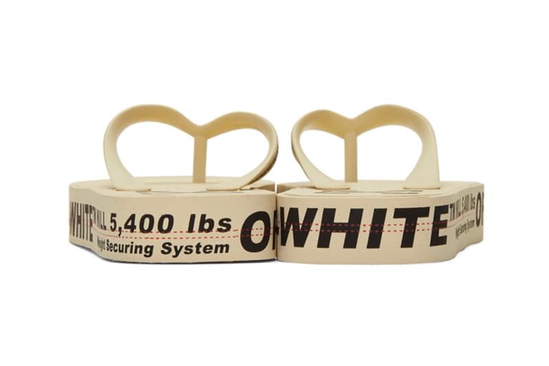 Off White Industrial Flip Flops Release Info Date Buy Price Yellow Black White Beige Virgil Abloh SSENSE