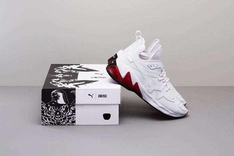 'One Piece' x PUMA LQD CELL PIrate Flag Collaboration sneaker silhouette model december 13 2019 release date 3m buy reflective