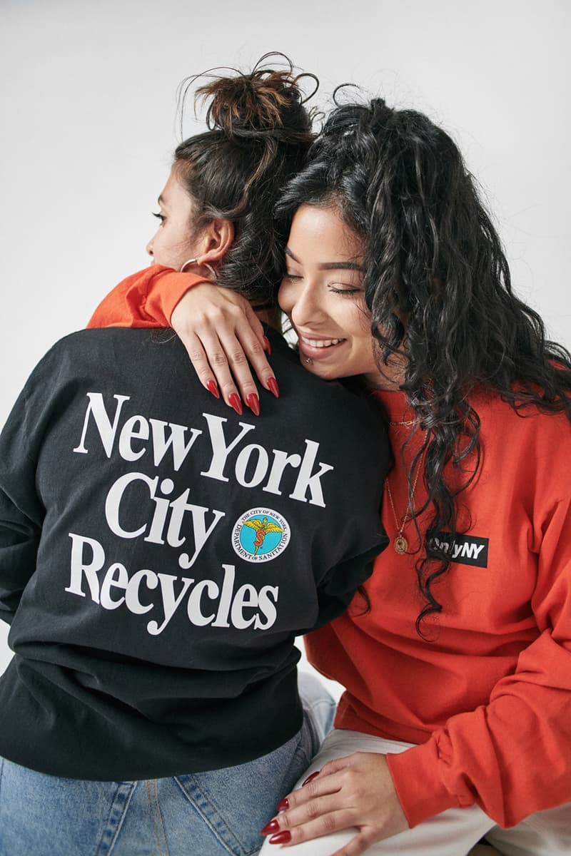 Only NY Holiday 2019 Lookbook Collection City of New York Department of Parks and Recreation Department of Sanitation Department of Transportation Hoodies Long Sleeves T-shirts Green Black Navy Pink White Red