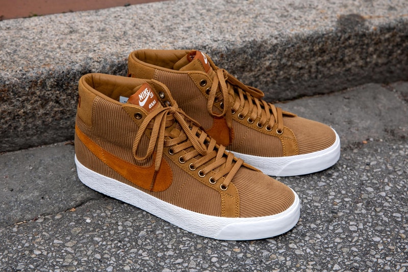 oskar rozenberg nike sb dunk high shark blazer corduroy release date dates info photos price collaboration sneaker orange label december 14 21 2019