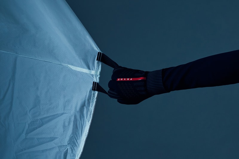 Prada Linea Rossa FW19 Collection Lookbook jersey sustainable style technicality red milan italy forward thinking fashion polarius sneaker 