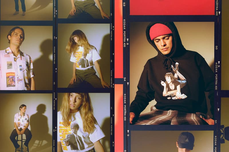 huf pulp fiction 25th anniversary collection lookbook release mia wallace uma thurman vincent vega john travolta samuel l jackson jules winnifield hamburger scene