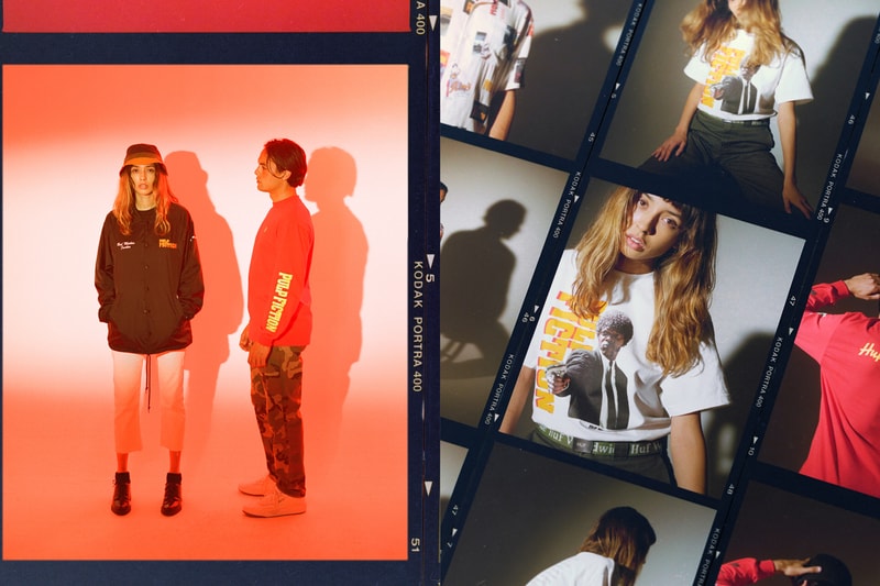 huf pulp fiction 25th anniversary collection lookbook release mia wallace uma thurman vincent vega john travolta samuel l jackson jules winnifield hamburger scene 