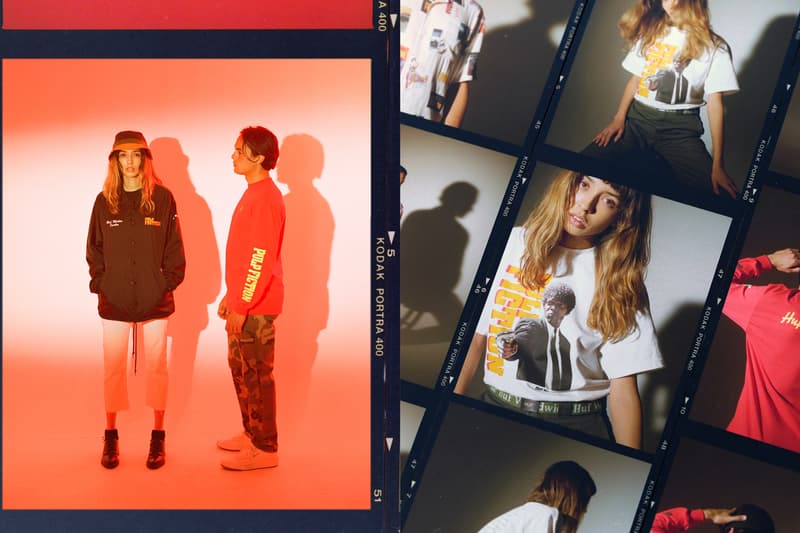 huf pulp fiction 25th anniversary collection lookbook release mia wallace uma thurman vincent vega john travolta samuel l jackson jules winnifield hamburger scene